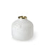 Mercana Pearl Short White Gold Rim Glass Vase