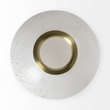 Mercana Pearl Short White Gold Rim Glass Vase