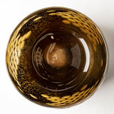 Mercana Mojave Large Black and Gold Detail Glass Vase
