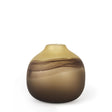 Mercana Pyla Short Yellow/Brown Glass Sand Dune Inspired Vase