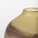 Mercana Pyla Short Yellow/Brown Glass Sand Dune Inspired Vase