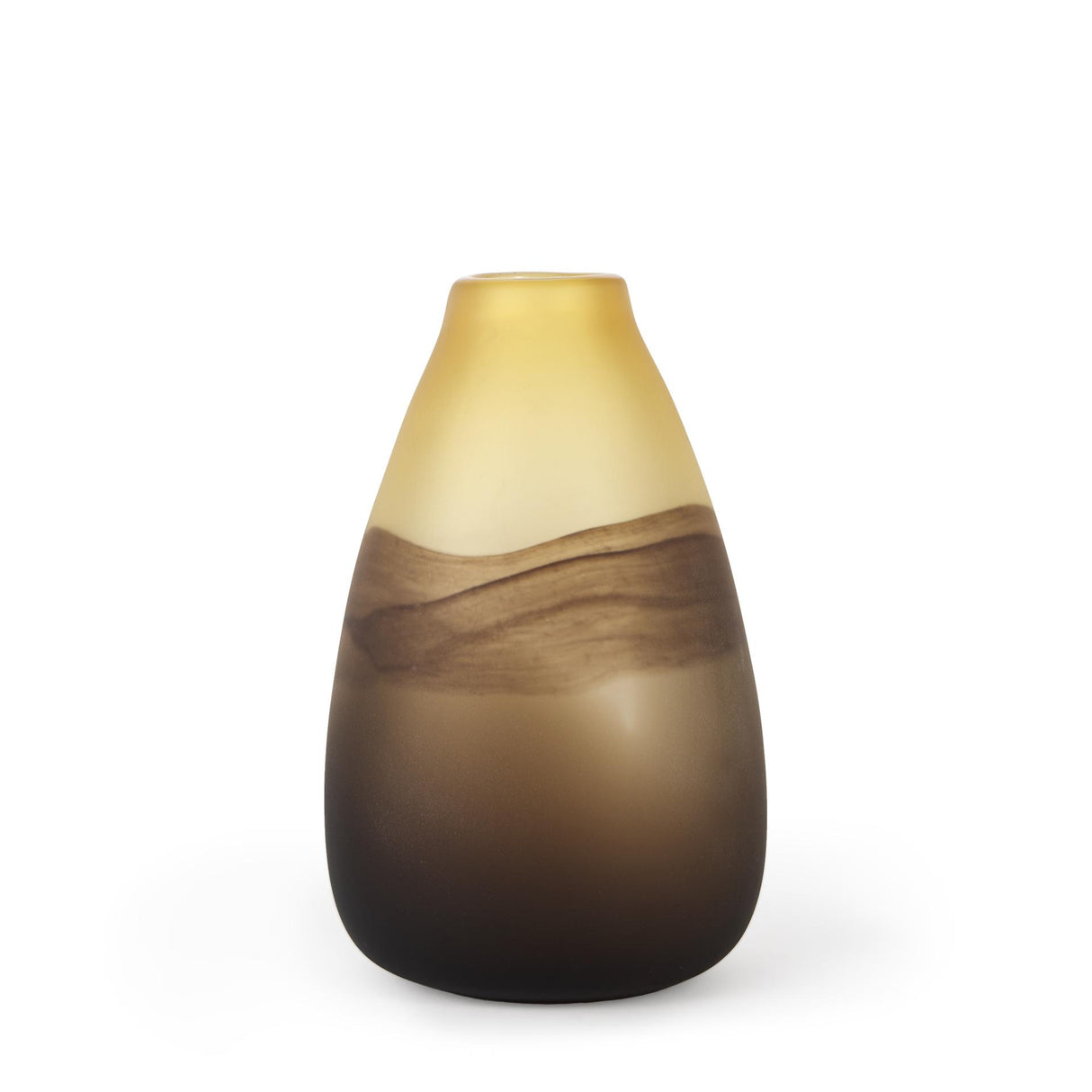 Mercana Pyla Large Yellow/Brown Glass Sand Dune Inspired Vase