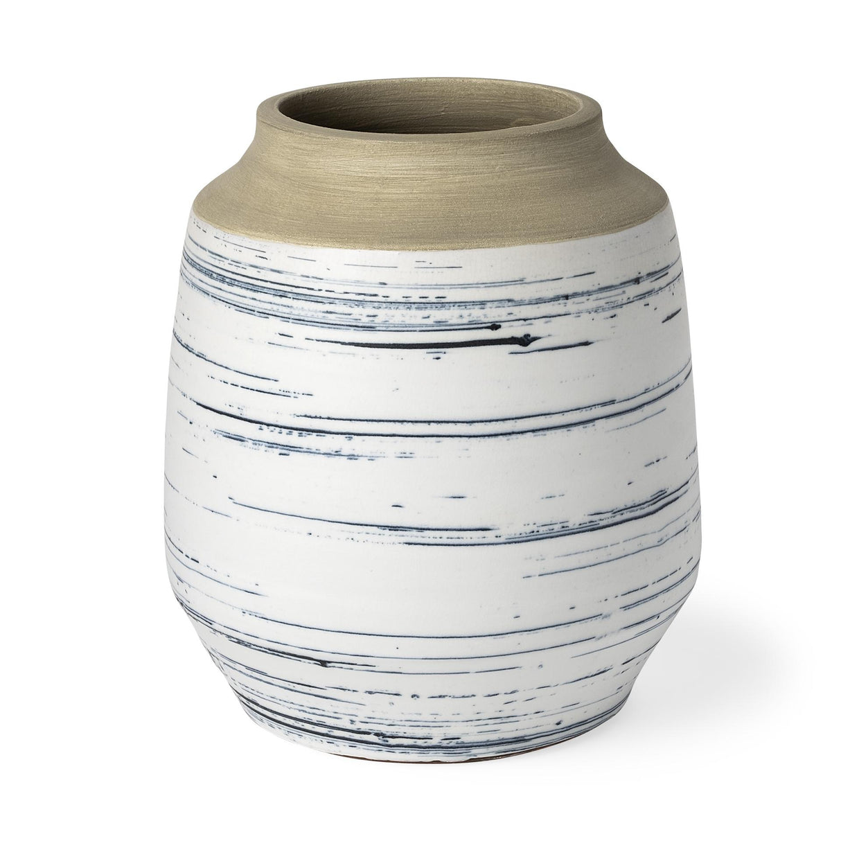 Mercana Sonnett Tall White/Blue Ceramic Vase