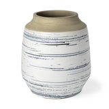Mercana Sonnett Tall White/Blue Ceramic Vase