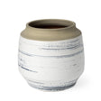 Mercana Sonnett Short White/Blue Ceramic Vase