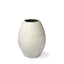 Mercana Reyan Small Pearl White Ceramic Striped Vase