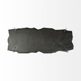 Mercana Shale III 50L x 20W Black Live-Edge Slate and Iron Console Table
