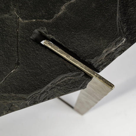 Mercana Shale III 50L x 20W Black Live-Edge Slate and Iron Console Table