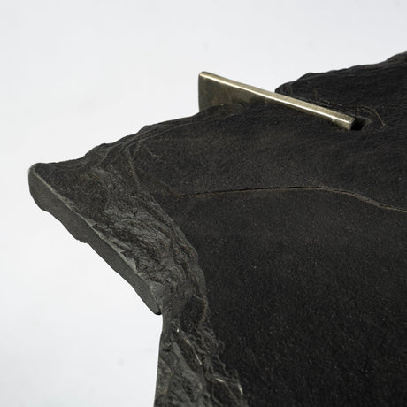 Mercana Shale III 50L x 20W Black Live-Edge Slate and Iron Console Table