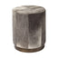 Mercana Zahavi I 23"H grey-toned hair-on-hide ottoman