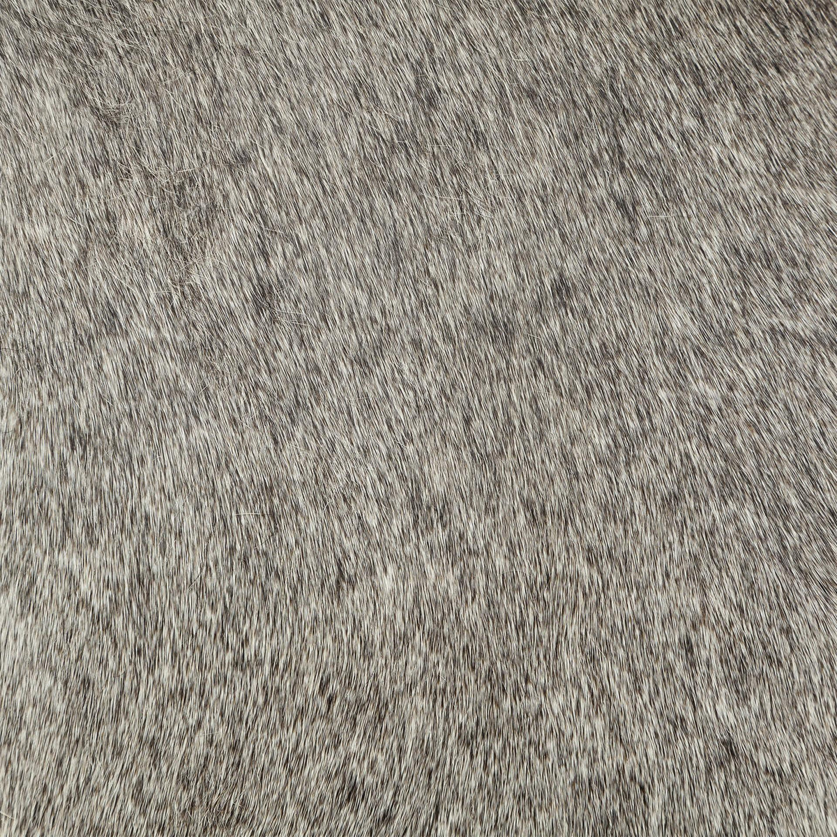 Mercana Zahavi I 23"H grey-toned hair-on-hide ottoman