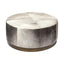 Mercana Zahavi 36" Gray Hair-On-hide W/Metal Base Ottoman