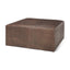 Mercana Minara 36" Square Brown Leather Wrapped w/Wood Base Ottoman