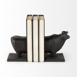 Mercana Taurus III (Set of 2) 9L x 4W Black Cast Aluminum Bull Bookends