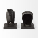 Mercana Taurus III (Set of 2) 9L x 4W Black Cast Aluminum Bull Bookends
