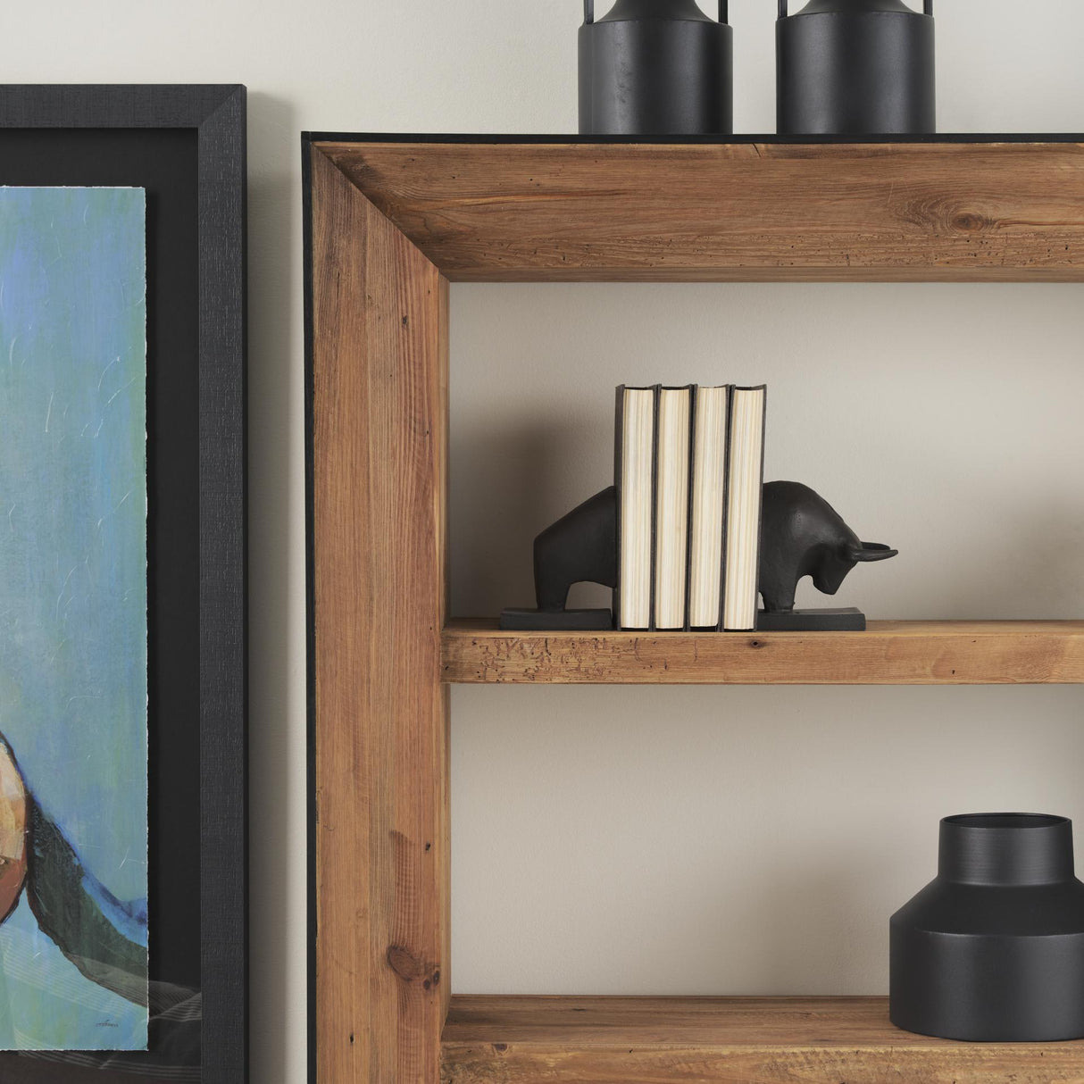 Mercana Tauro III (Set of 2) 10L x 5W Black Cast Aluminum Raging Bull Bookends