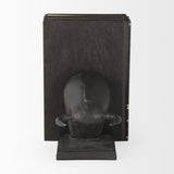 Mercana Tauro III (Set of 2) 10L x 5W Black Cast Aluminum Raging Bull Bookends