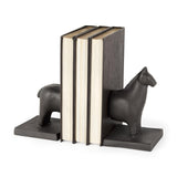 Mercana Sphynx III (Set of 2) 9L x 4W Black Cast Aluminum Horse Shaped Bookends