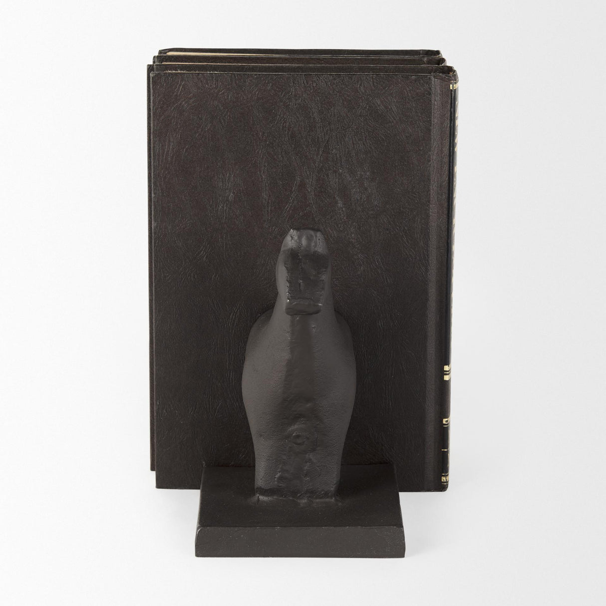 Mercana Sphynx III (Set of 2) 9L x 4W Black Cast Aluminum Horse Shaped Bookends