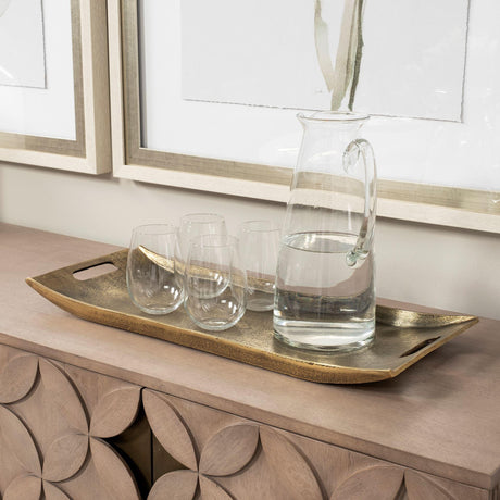 Mercana Drey 24L x 10W Gold Rectangular Tray