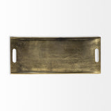 Mercana Drey 24L x 10W Gold Rectangular Tray