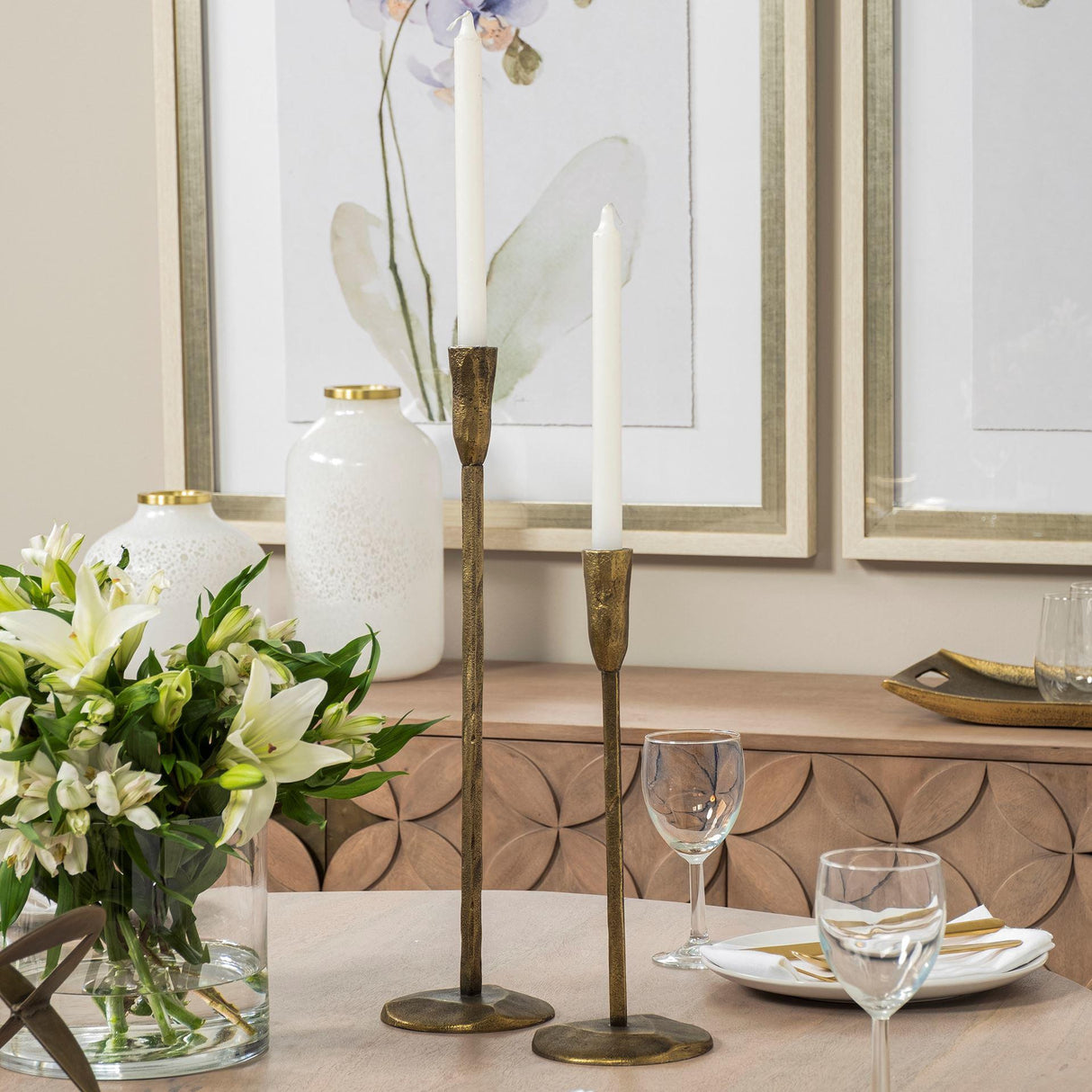 Mercana Levit (Small) Gold Table Candle Holder