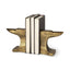 Mercana Anvilia (Set of 2) 12L x 3W Gold Anvil Shaped Bookends