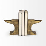 Mercana Anvilia (Set of 2) 12L x 3W Gold Anvil Shaped Bookends