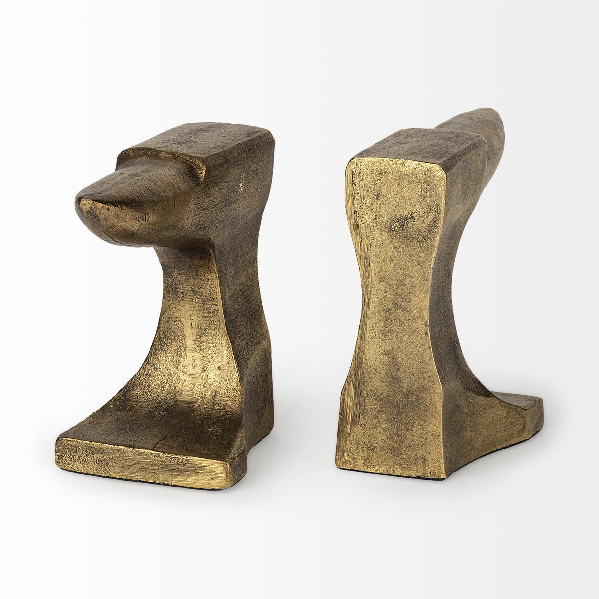 Mercana Anvilia (Set of 2) 12L x 3W Gold Anvil Shaped Bookends