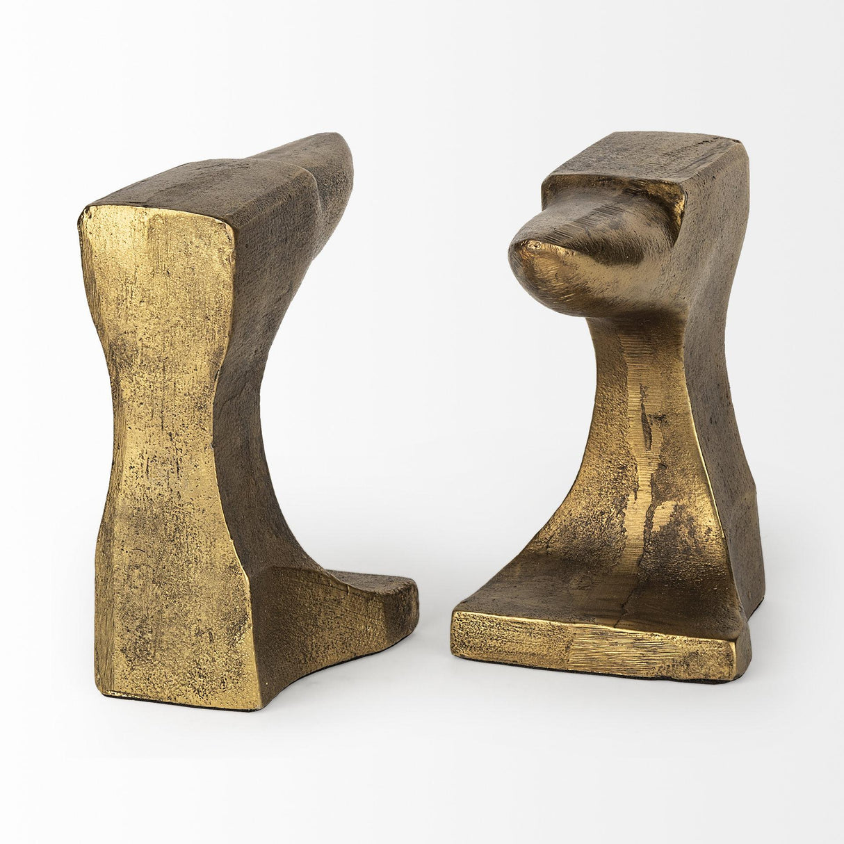 Mercana Anvilia (Set of 2) 12L x 3W Gold Anvil Shaped Bookends