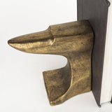 Mercana Anvilia (Set of 2) 12L x 3W Gold Anvil Shaped Bookends