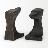 Mercana Anvilia (Set of 2) 12L x 4W Black With Gold Accents Anvil Shaped Bookends