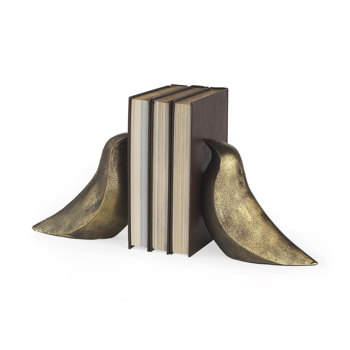 Mercana Dover (Set of 2) 15L x 4W Gold Aluminum Dove Bookends
