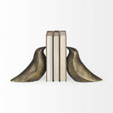 Mercana Dover (Set of 2) 15L x 4W Gold Aluminum Dove Bookends