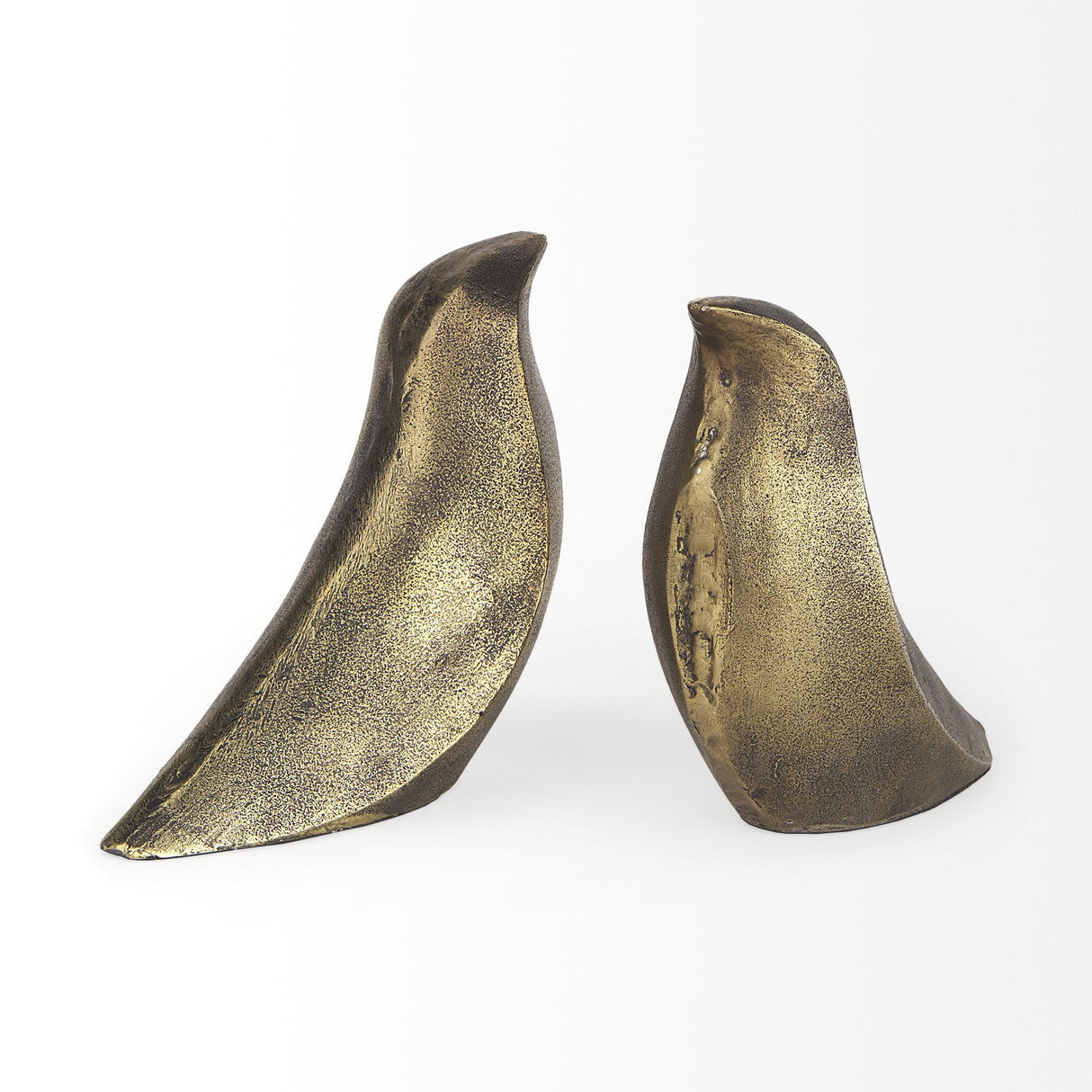 Mercana Dover (Set of 2) 15L x 4W Gold Aluminum Dove Bookends