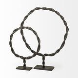 Mercana Rizwan (Small) Black Aluminum Braided Circular Object