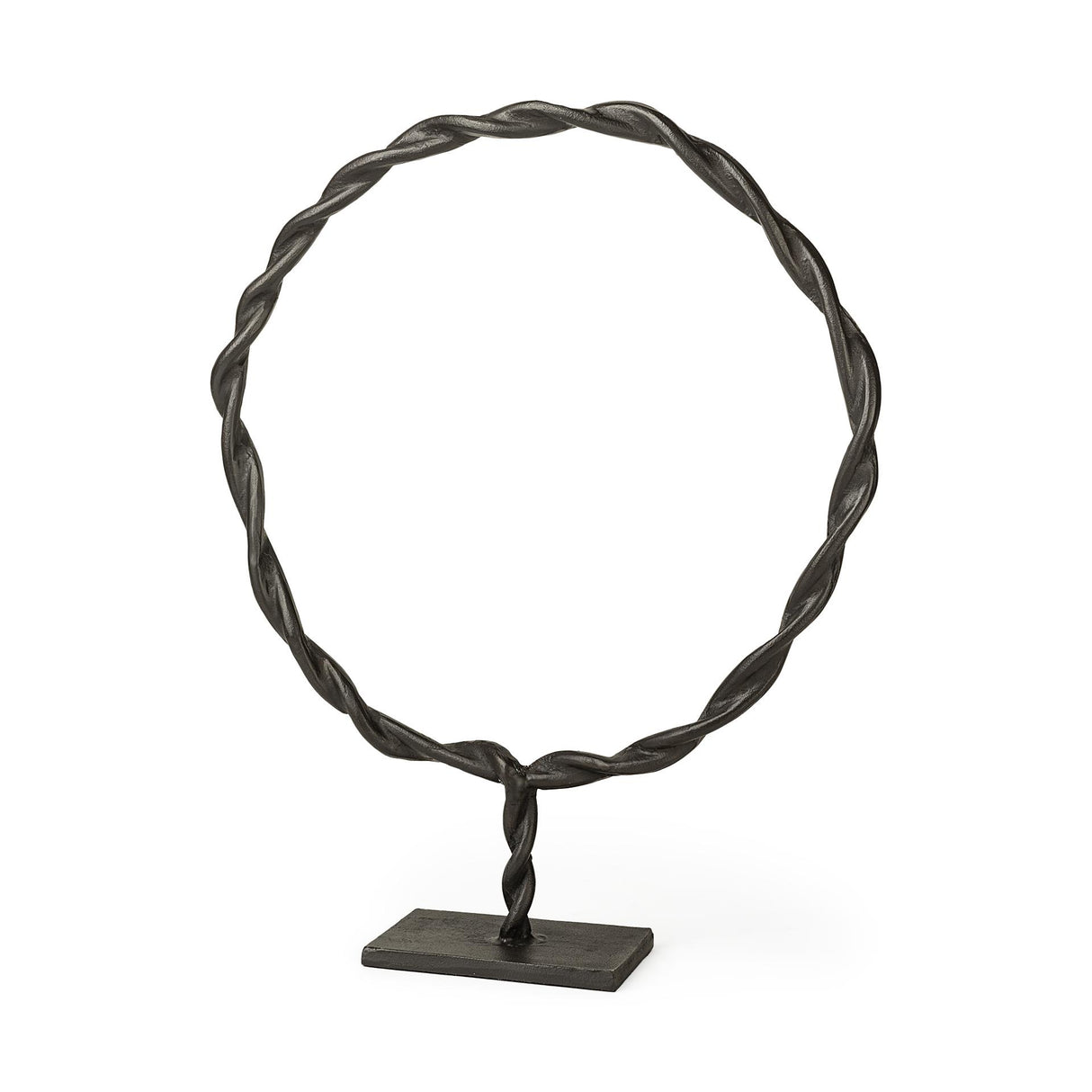 Mercana Rizwan (Large) Black Aluminum Braided Circular Object