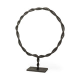 Mercana Rizwan (Large) Black Aluminum Braided Circular Object