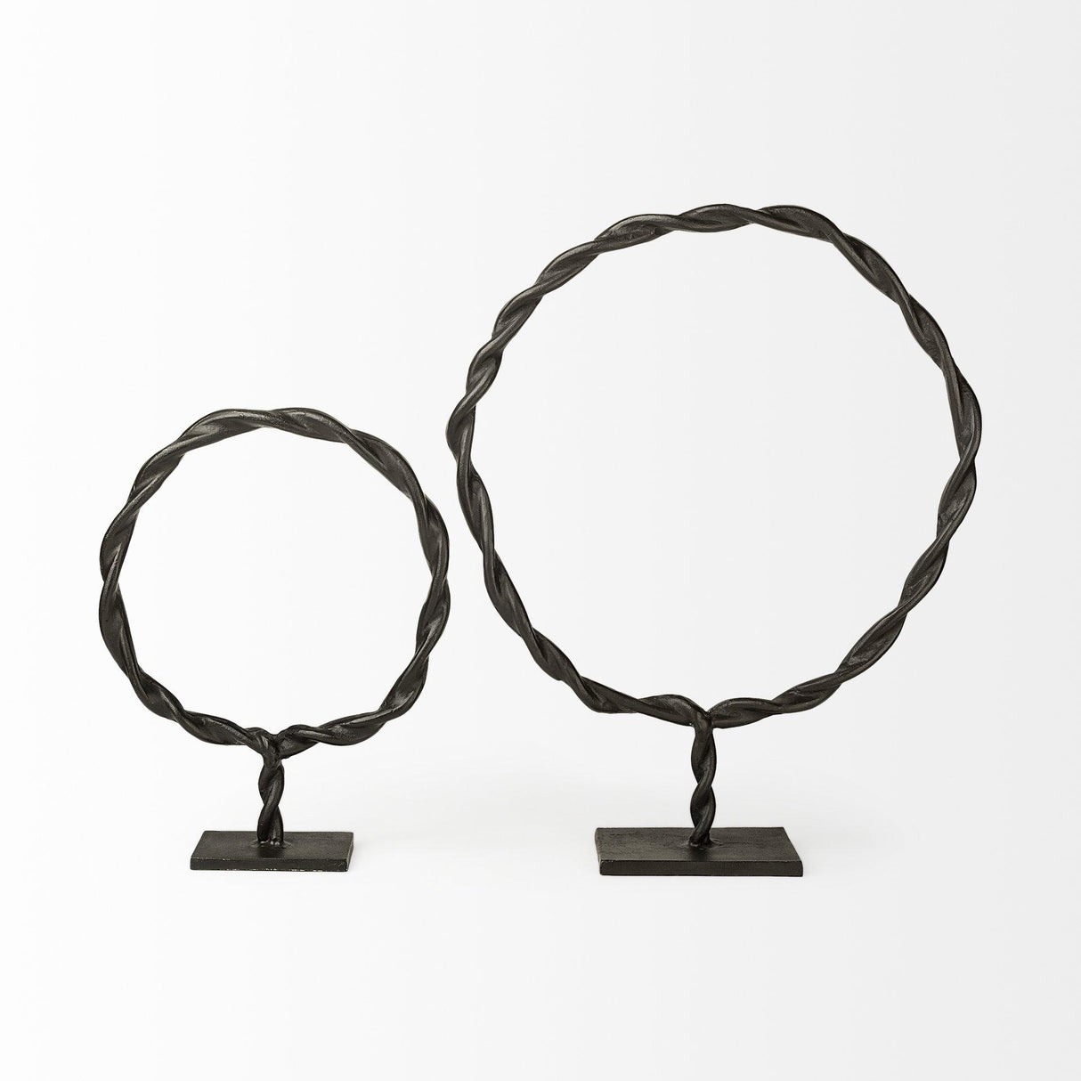 Mercana Rizwan (Large) Black Aluminum Braided Circular Object