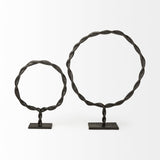 Mercana Rizwan (Large) Black Aluminum Braided Circular Object