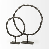 Mercana Rizwan (Large) Black Aluminum Braided Circular Object