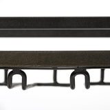 Mercana Chriselle Black Metal And Glass Two Tier Bar Cart
