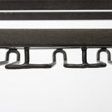 Mercana Chriselle Black Metal And Glass Two Tier Bar Cart