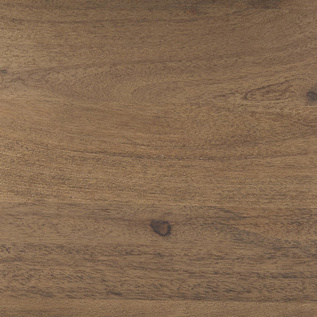 Mercana Morris II 19.75 x 15 x 72.5 Brown Wood and Silver Metal Frame 4 Shelf Shelving Unit