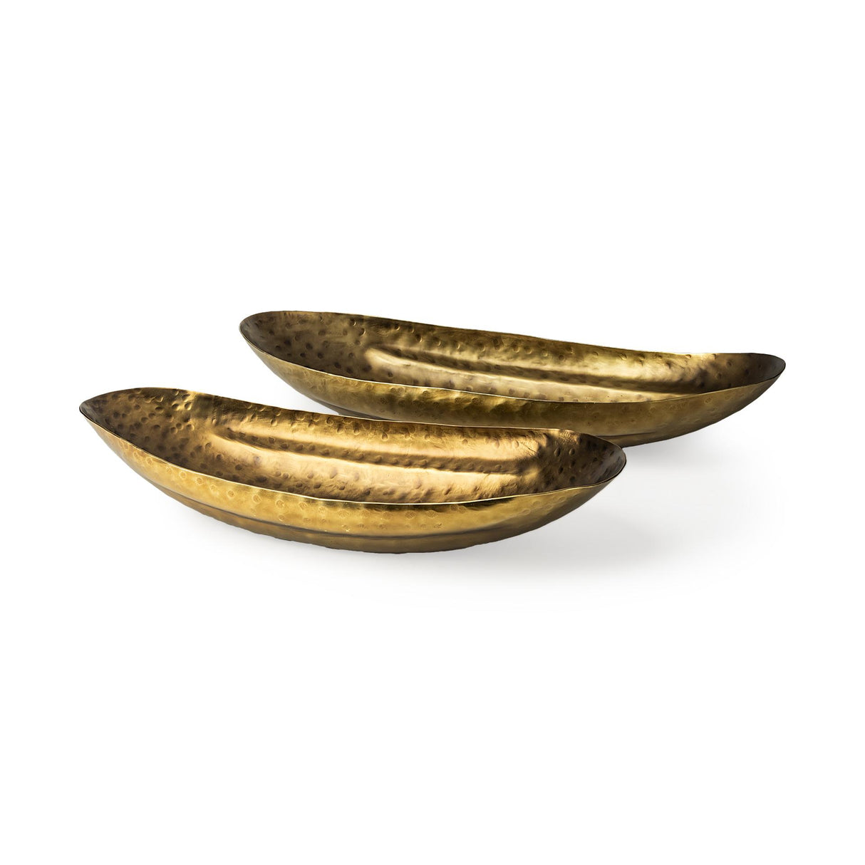 Mercana Karmen (Set of 2) Gold Hammered Oversized Bowls