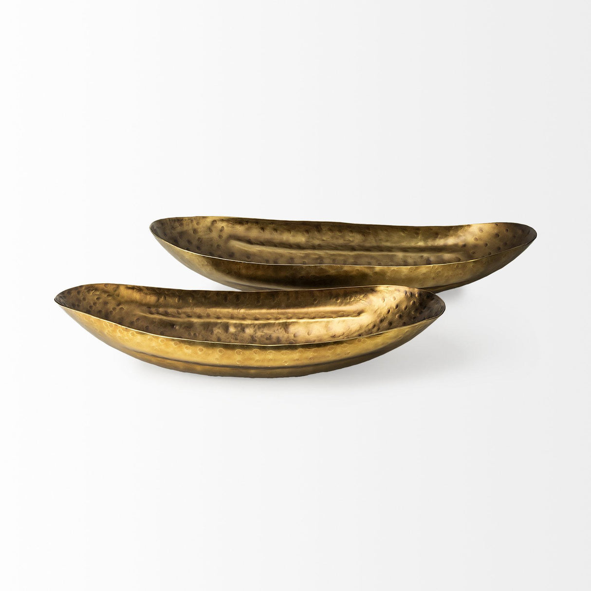 Mercana Karmen (Set of 2) Gold Hammered Oversized Bowls