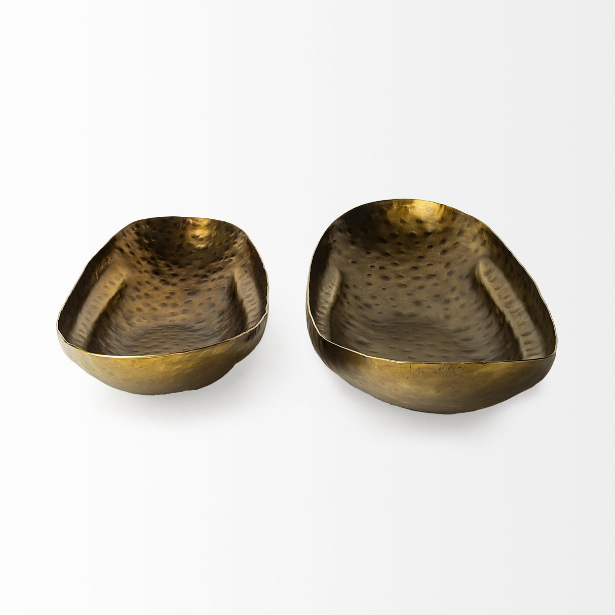 Mercana Karmen (Set of 2) Gold Hammered Oversized Bowls