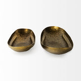 Mercana Karmen (Set of 2) Gold Hammered Oversized Bowls