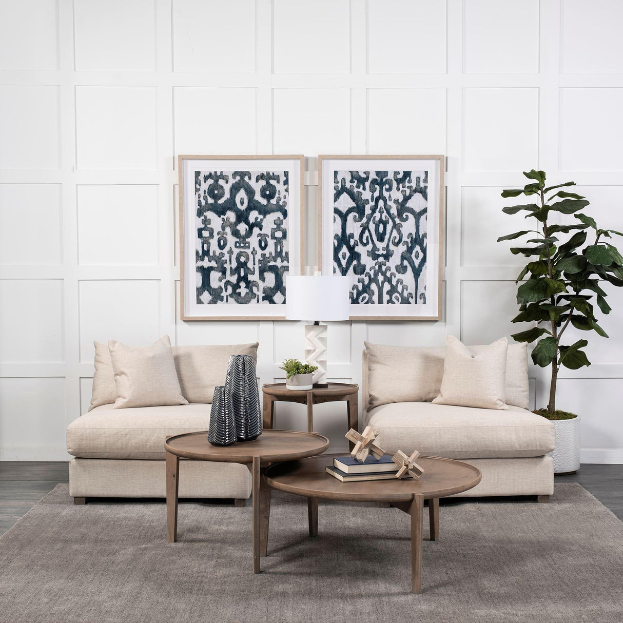 Mercana Valence 38.2L x 38.6W x 28.3H Beige Armless Sectional Piece