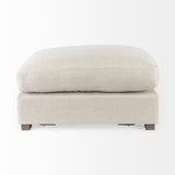 Mercana Valence 38.6L x 26.0W x 17.7H Beige 2/3 Ottoman Sectional Piece